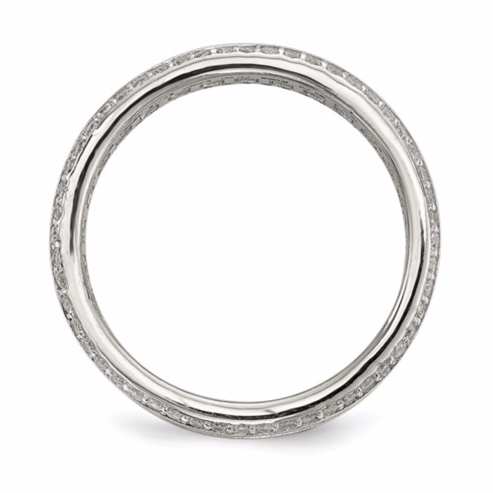 Sterling Silver Baguette Eternity Ring - Picture 2 of 3